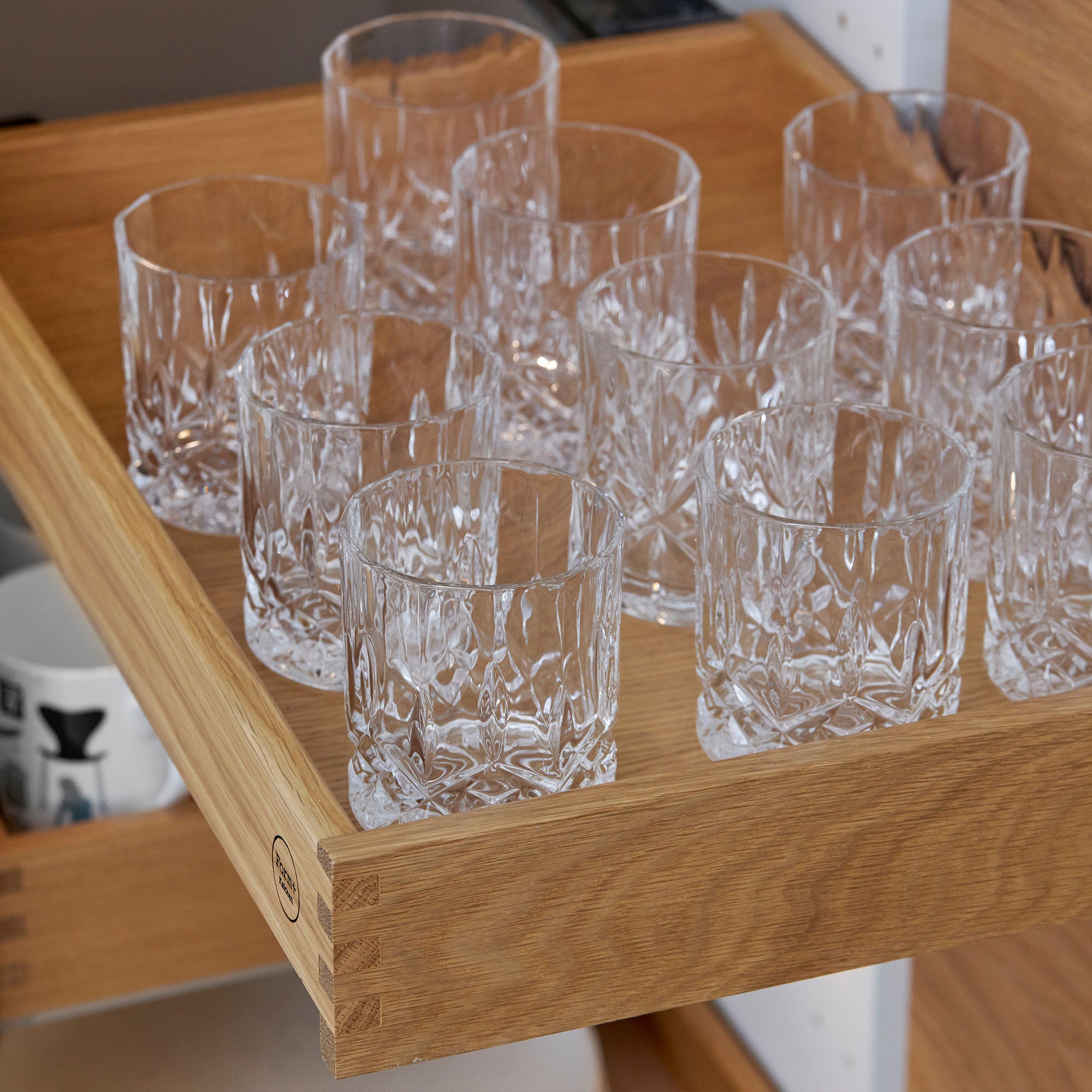 Indvendige og udvendige træskuffer